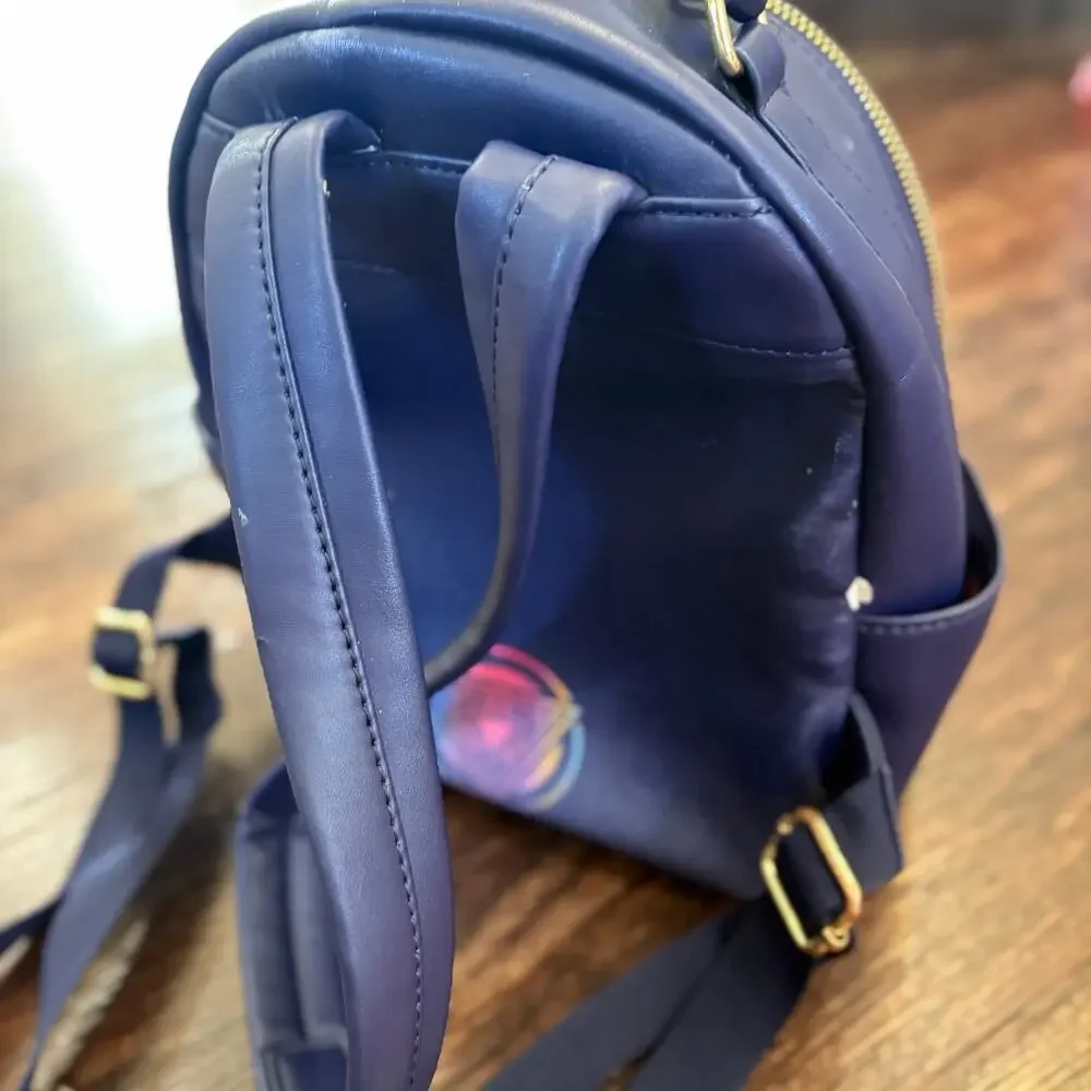 Loungefly Marvel Thor Love Thunder Chibi Mini Backpack Navy Gold Hardware MCU